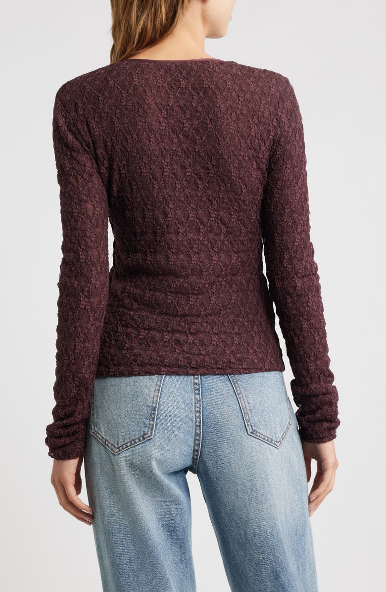 rag & bone Ellie Lace Top, Alternate, color, Bord