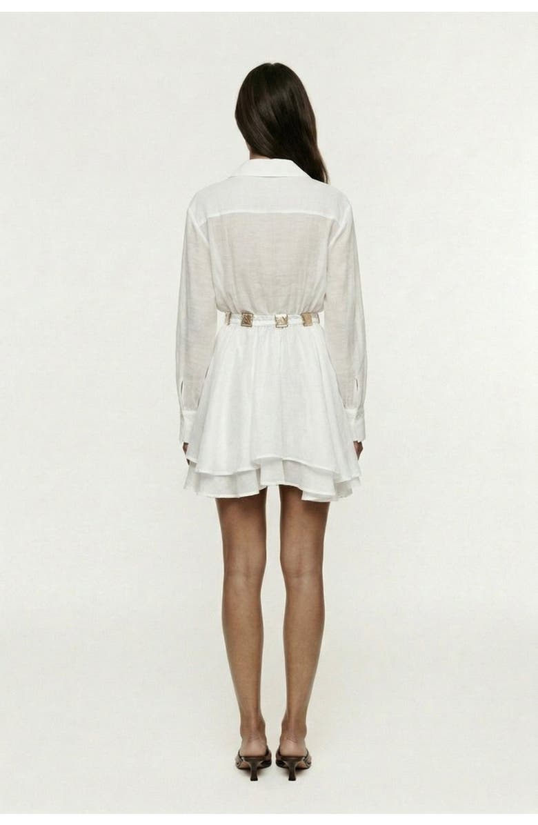 Monlicia Alora Tencel Mini Shirt Khaki Dress, Alternate, color, White