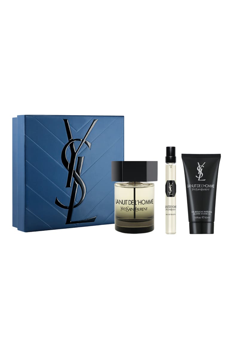 La Nuit de l'Homme Eau de Toilette 3-Piece Men's Gift Set $175 Value, Main, color, NO COLOR
