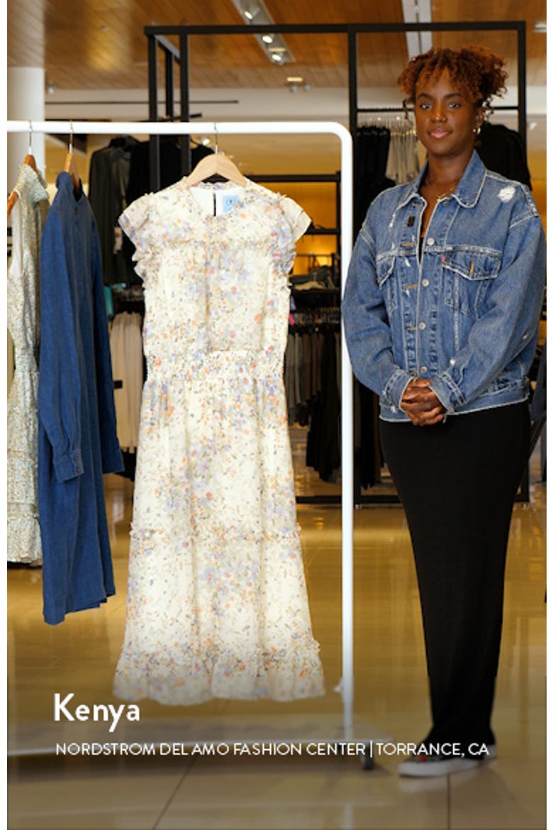 Floral Ruffle Midi Dress video