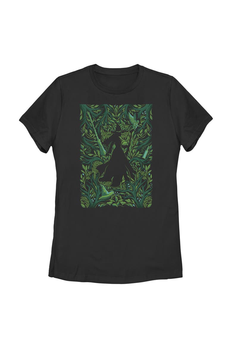 Women's Wicked For Good Elphaba Forest Green Poster  Graphic T-Shirt, Main, color, Black