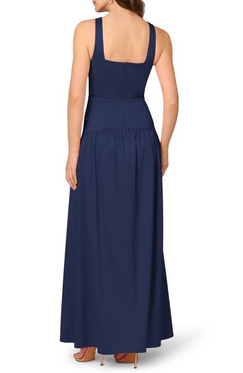 Aidan Mattox Stretch Mikado A-line Gown