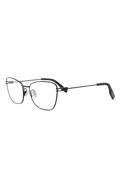 Alexander Mcqueen Mcqueen 55mm Cat Eye Optical Glasses In Black Black Transparent