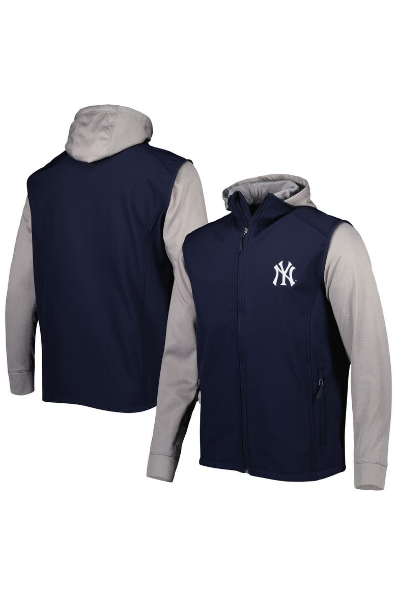Men's Dunbrooke Navy/Heather Gray New York Yankees Alpha Full-Zip Jacket, Main, color, Navy