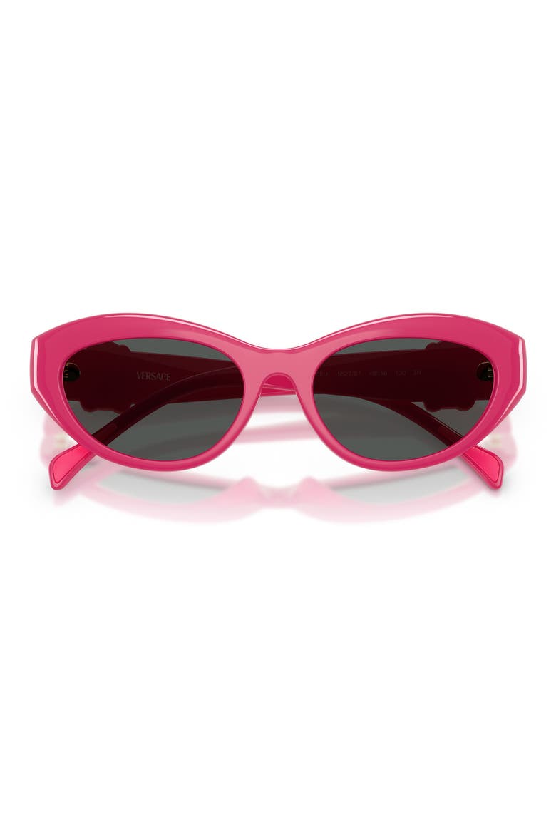 49mm Small Cat Eye Sunglasses, Alternate, color, PINK/ DARK GREY