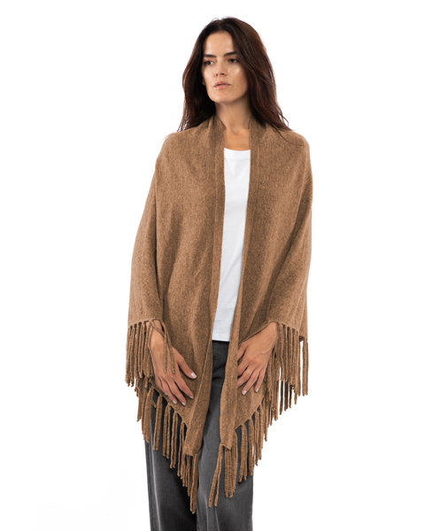 Pure Cashmere Fringe Wrap