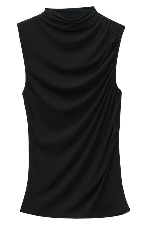 Theory Cowl Neck Shell In Black