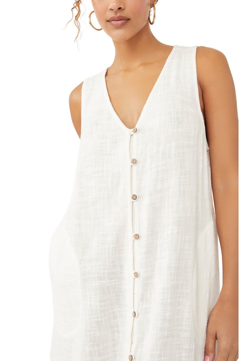 Valerie Sleeveless Cotton Maxi Dress, Alternate, color, IVORY