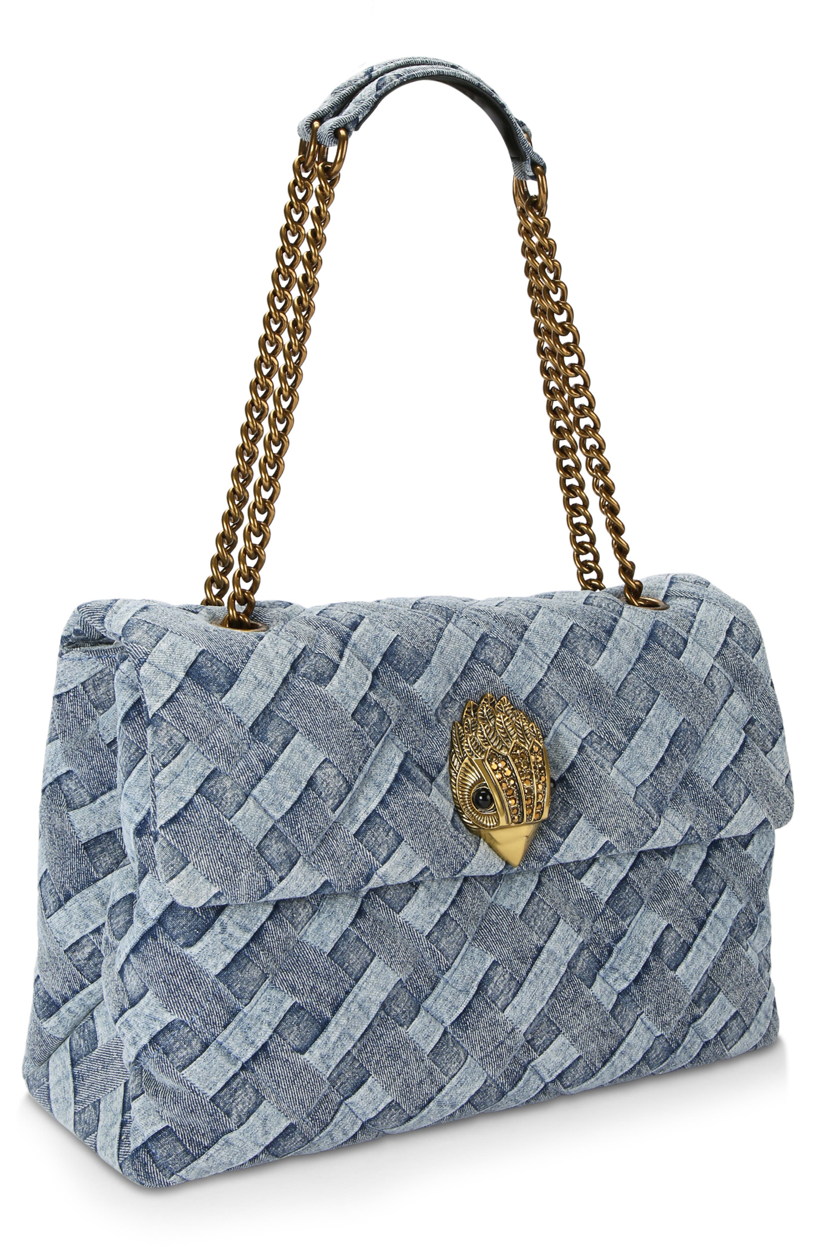 Kurt Geiger London Kensington Woven Denim Bag, Alternate, color, 