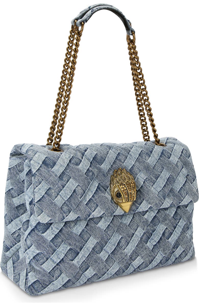 Kurt Geiger London Kensington Woven Denim Bag, Alternate, color, Denim