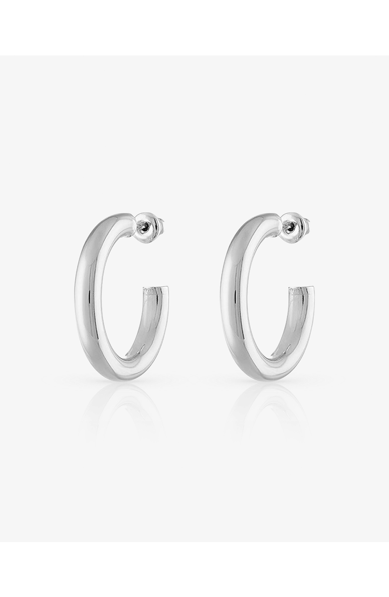 BEN ONI Small Open Hoop Earrings, Main, color, Silver