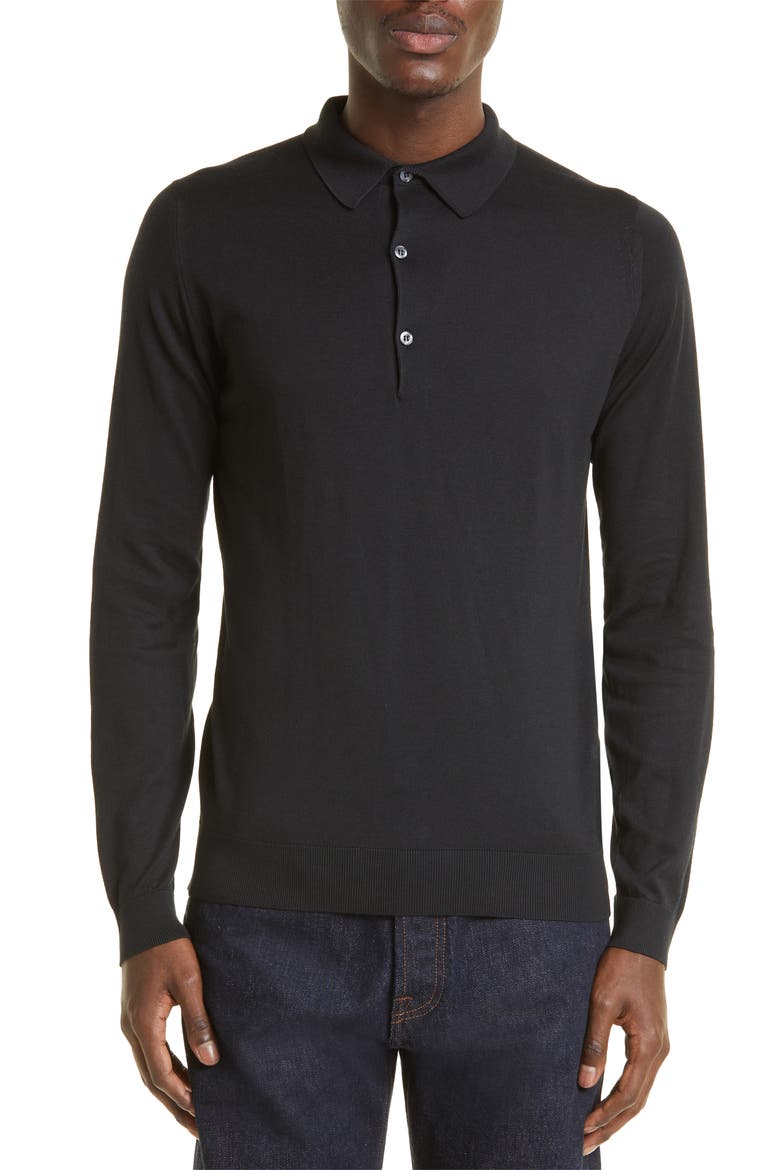 Bradwell Cotton Sweater, Main, color, BLACK