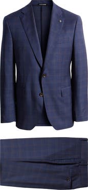 Jack Victor Esprit Soft Constructed Deco Plaid Wool Suit