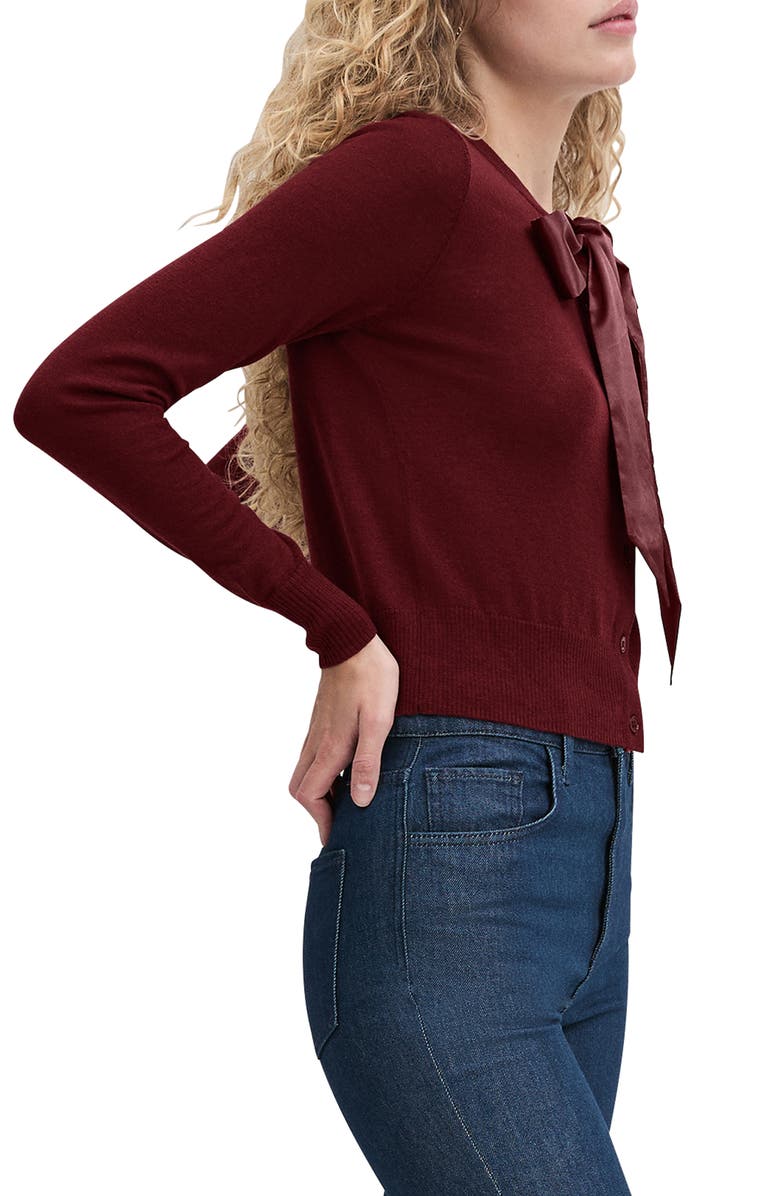 Favorite Daughter The Take a Bow Cardigan, Alternate, color, Vino