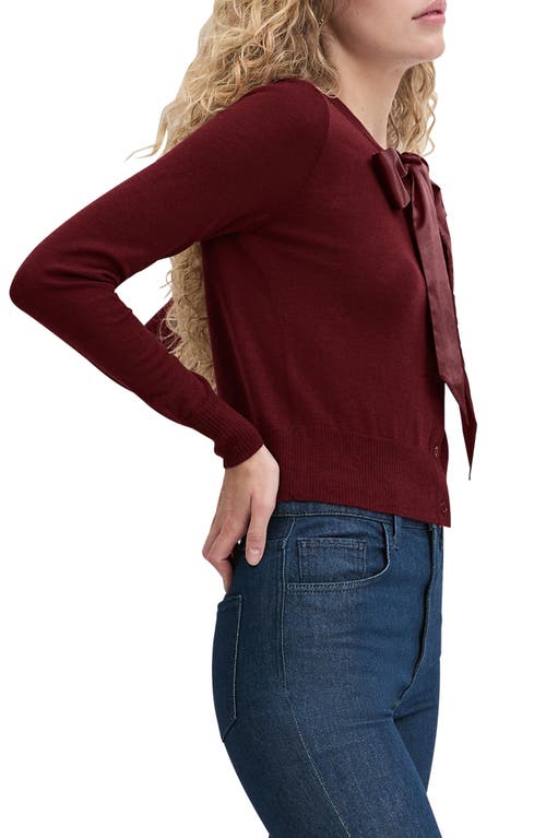 Favorite Daughter The Take A Bow Cardigan In Burgundy
