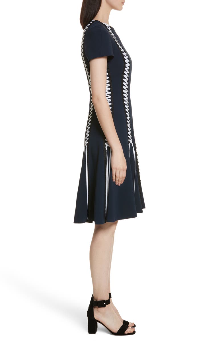 Simkhai Jonathan Simkhai Lace-Up Crepe Dress, Alternate, color, 