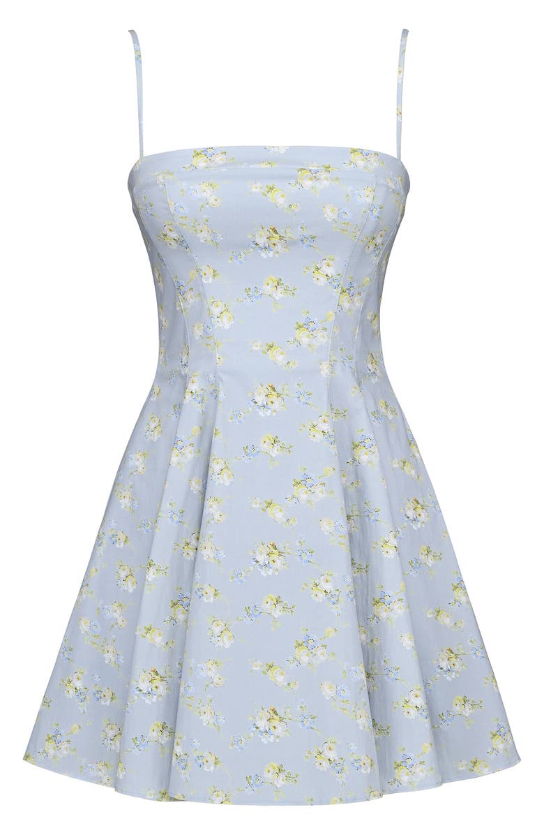 HOUSE OF CB Dolly Wildflower Print Fit & Flare Minidress, Alternate, color, Blue Wildflower