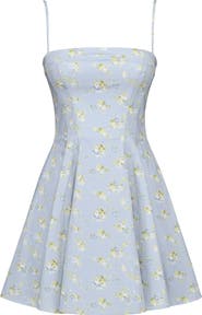 HOUSE OF CB Dolly Wildflower Print Fit & Flare Minidress