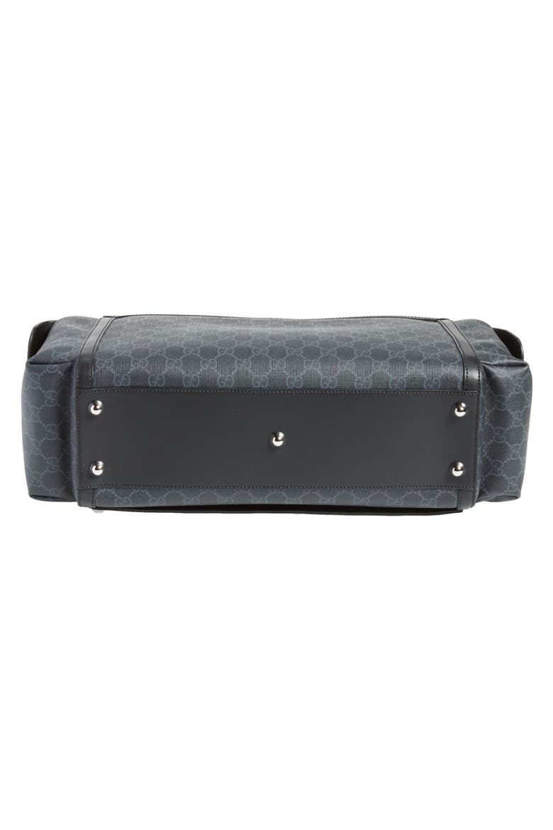 GG Supreme Canvas Diaper Bag, Alternate, color, BLACK