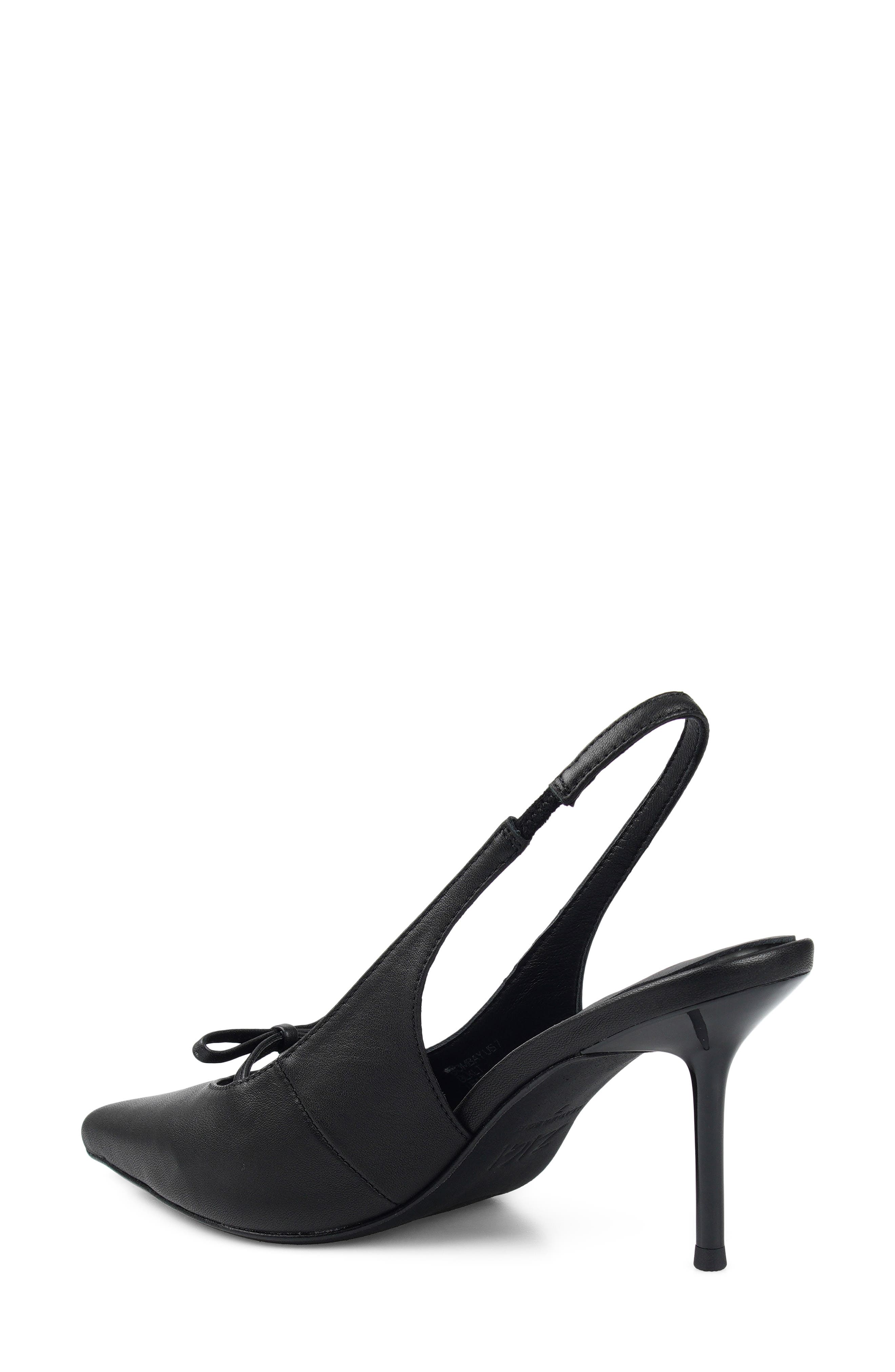 Bombay Slingback Pointed Toe Pump, Alternate, color, BLACK LEATHER