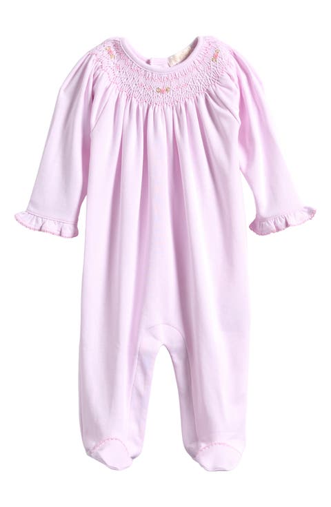 Kids' Hand Smocked Pima Cotton Footie