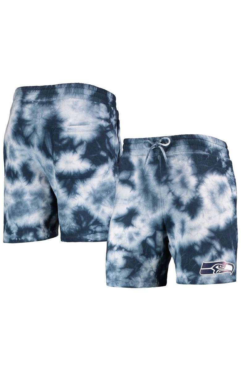 New Era Men's New Era College Navy Seattle Seahawks Tie-Dye Shorts, Main, color, Navy