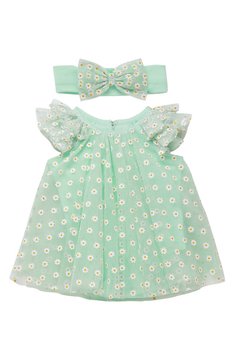 BABY STARTERS Mesh Dress & Headband Set, Main, color, 