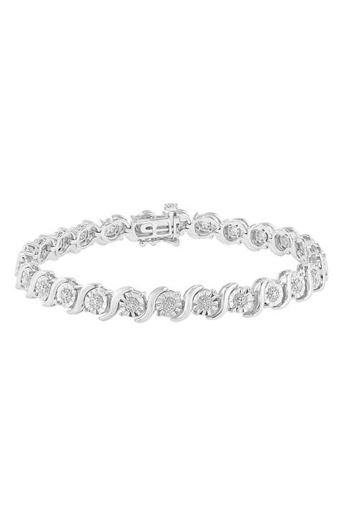 Sterling Silver Diamond Bracelet
