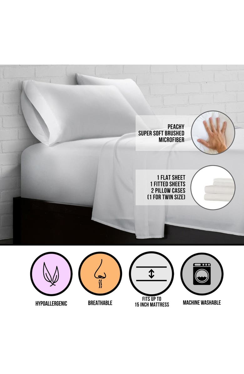 ELLA JAYNE HOME Super Soft Triple Brushed Microfiber Sheet Set - Aqua, Main, color,