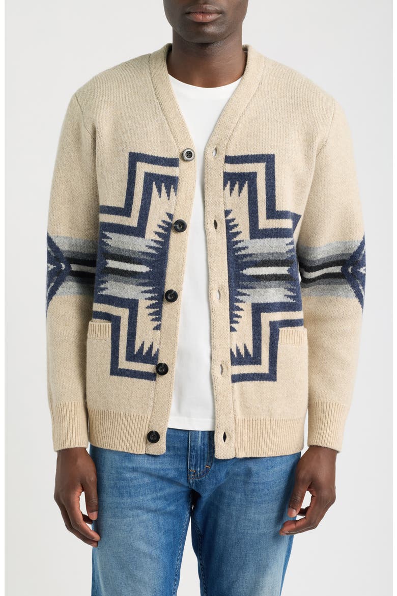 Harding Lambswool Cardigan, Main, color, HARDING OATMEAL