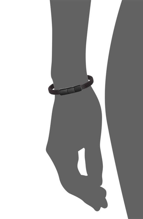 Geoffrey Beene Woven Leather Bracelet