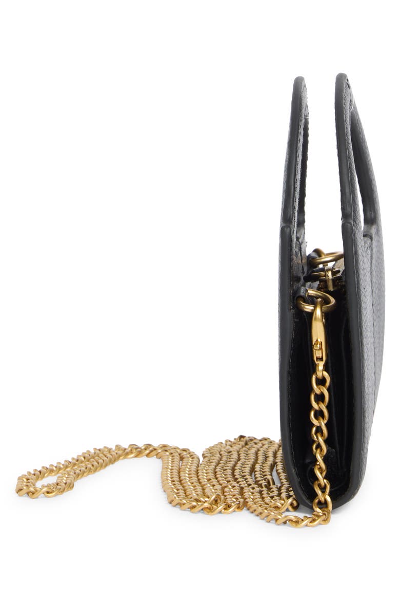 Aleah Leather Crossbody Wallet, Alternate, color, BLACK