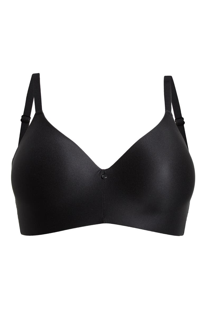 C Jolie Wireless T-Shirt Bra, Alternate, color, BLACK