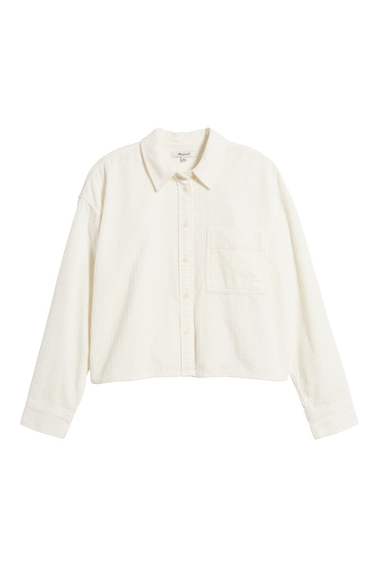 Variegated Corduroy Button-Up Shirt, Alternate, color, LIGHTHOUSE
