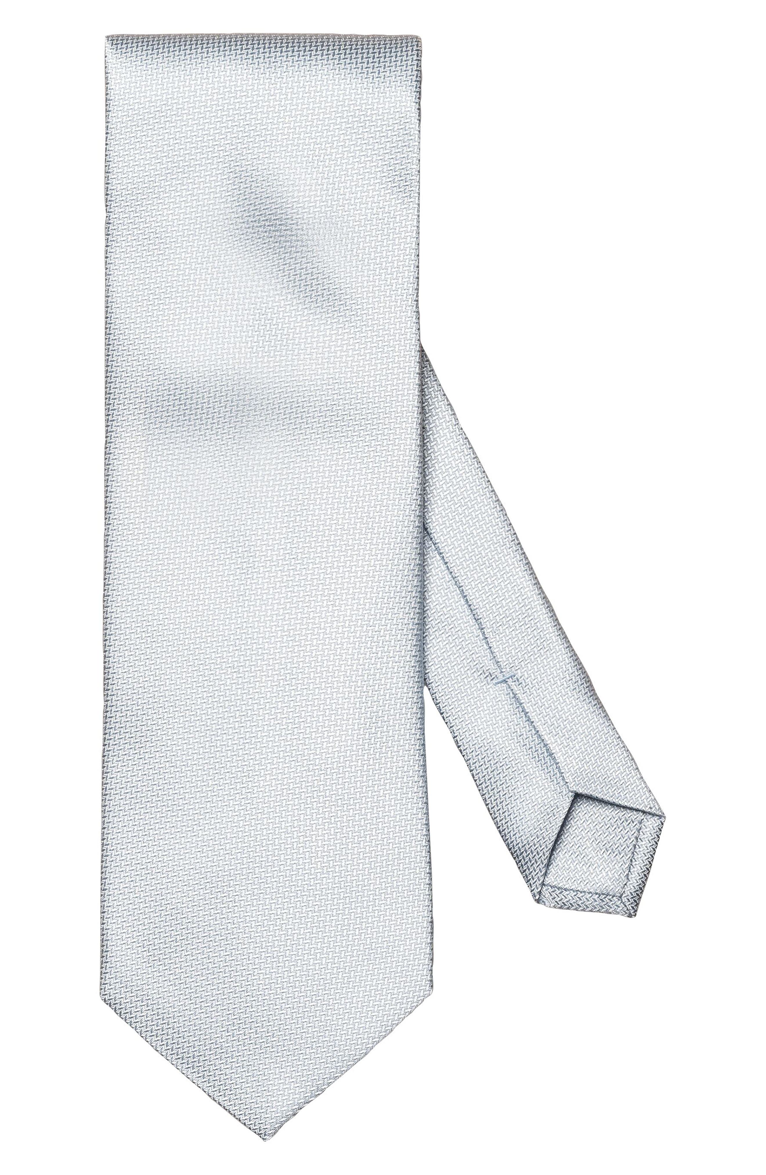 Eton Light Blue Textured Silk Tie