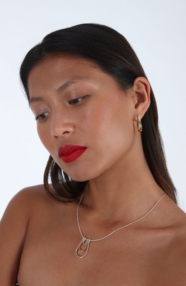 Lucy Quartermaine Petal Hoops, Alternate, color, Gold