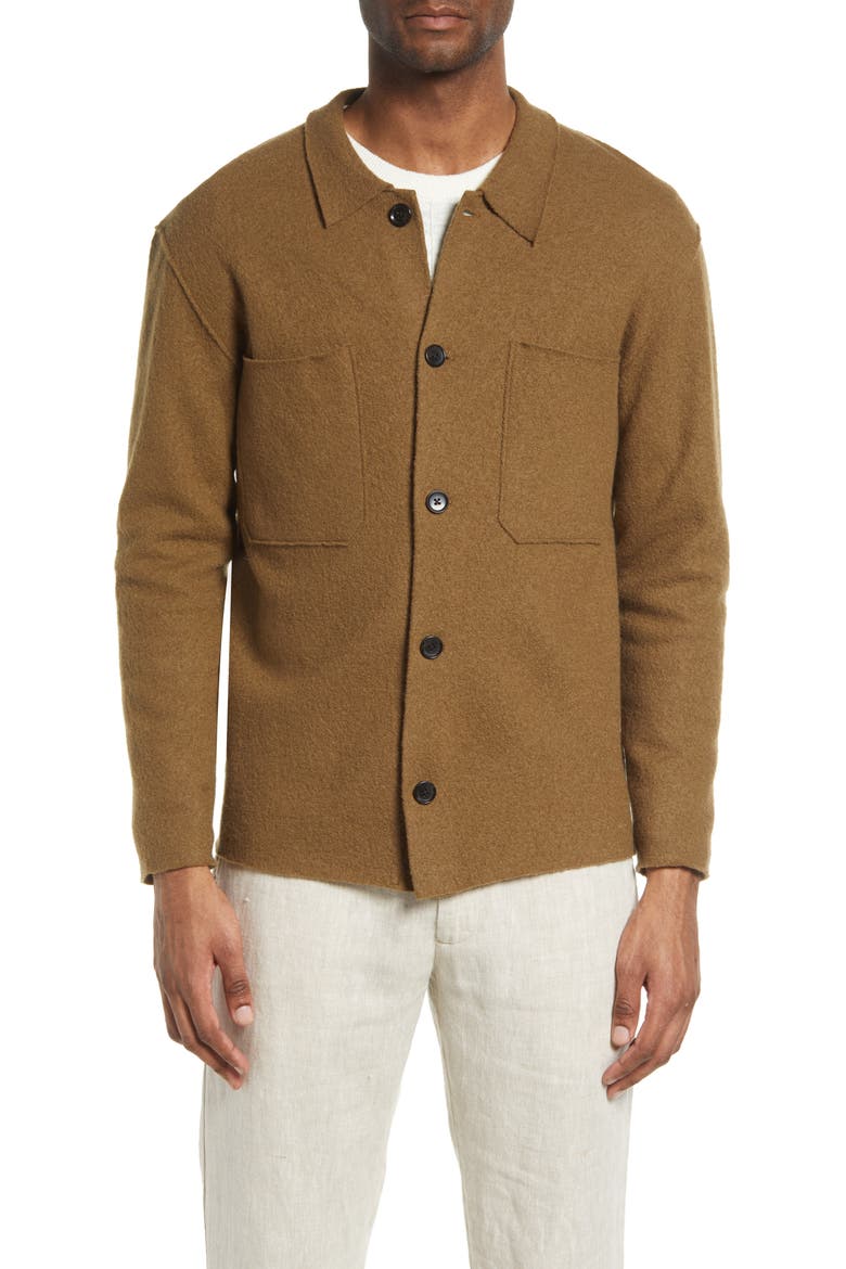 NN07 Jonas Boiled Wool Shirt Jacket (Men) | Nordstrom
