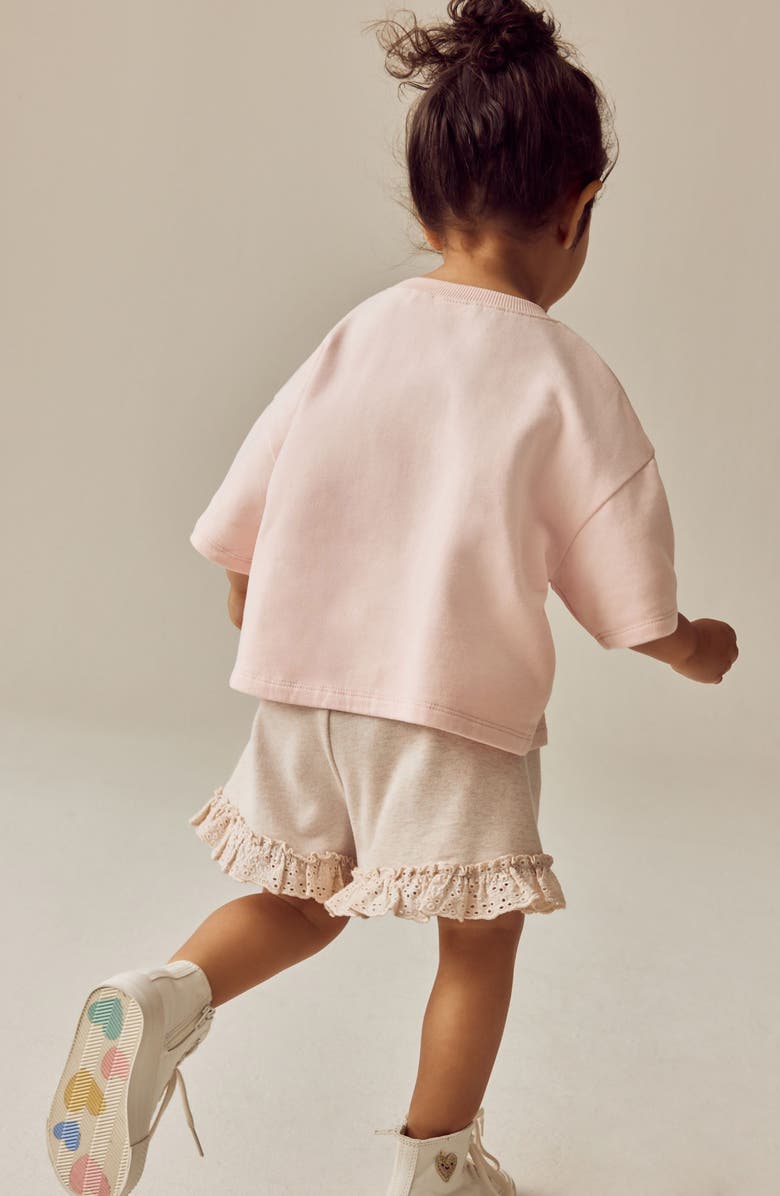 NEXT Kids' Bunny Frill Cotton Top & Shorts Set, Alternate, color, 