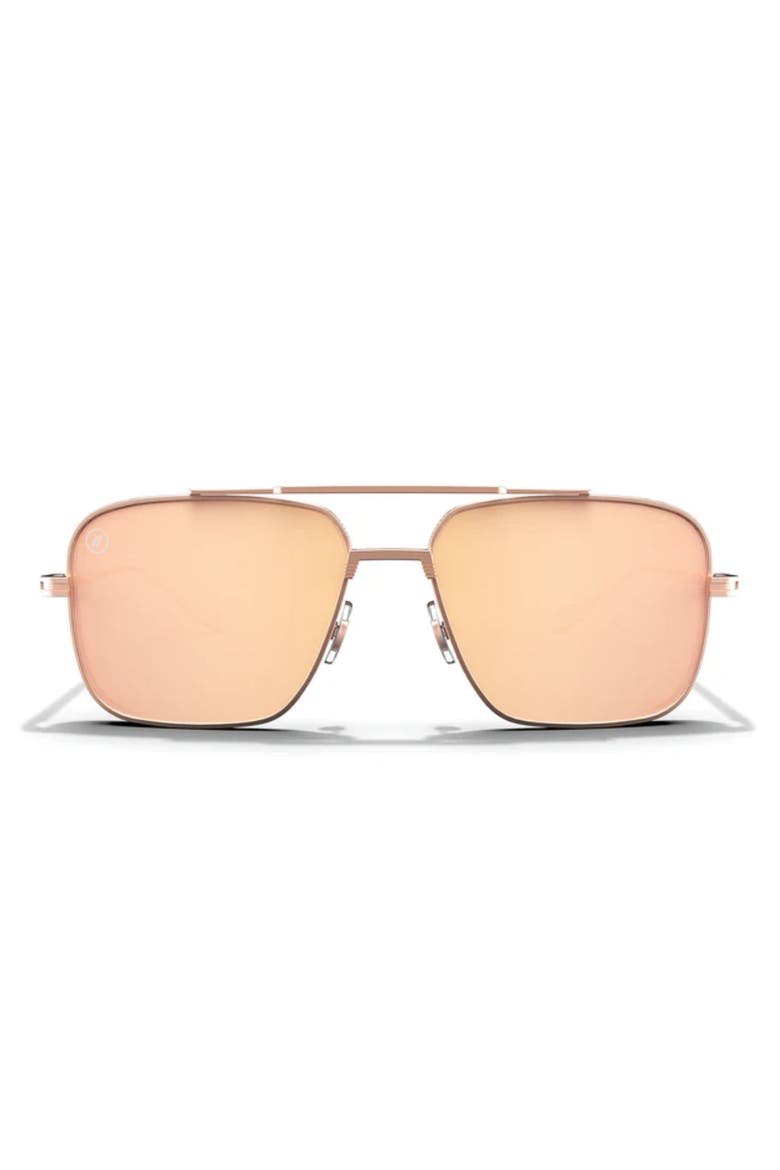 Phoenix 56mm Polarized Aviator Sunglasses, Main, color, MATTE CHAMPAGNE