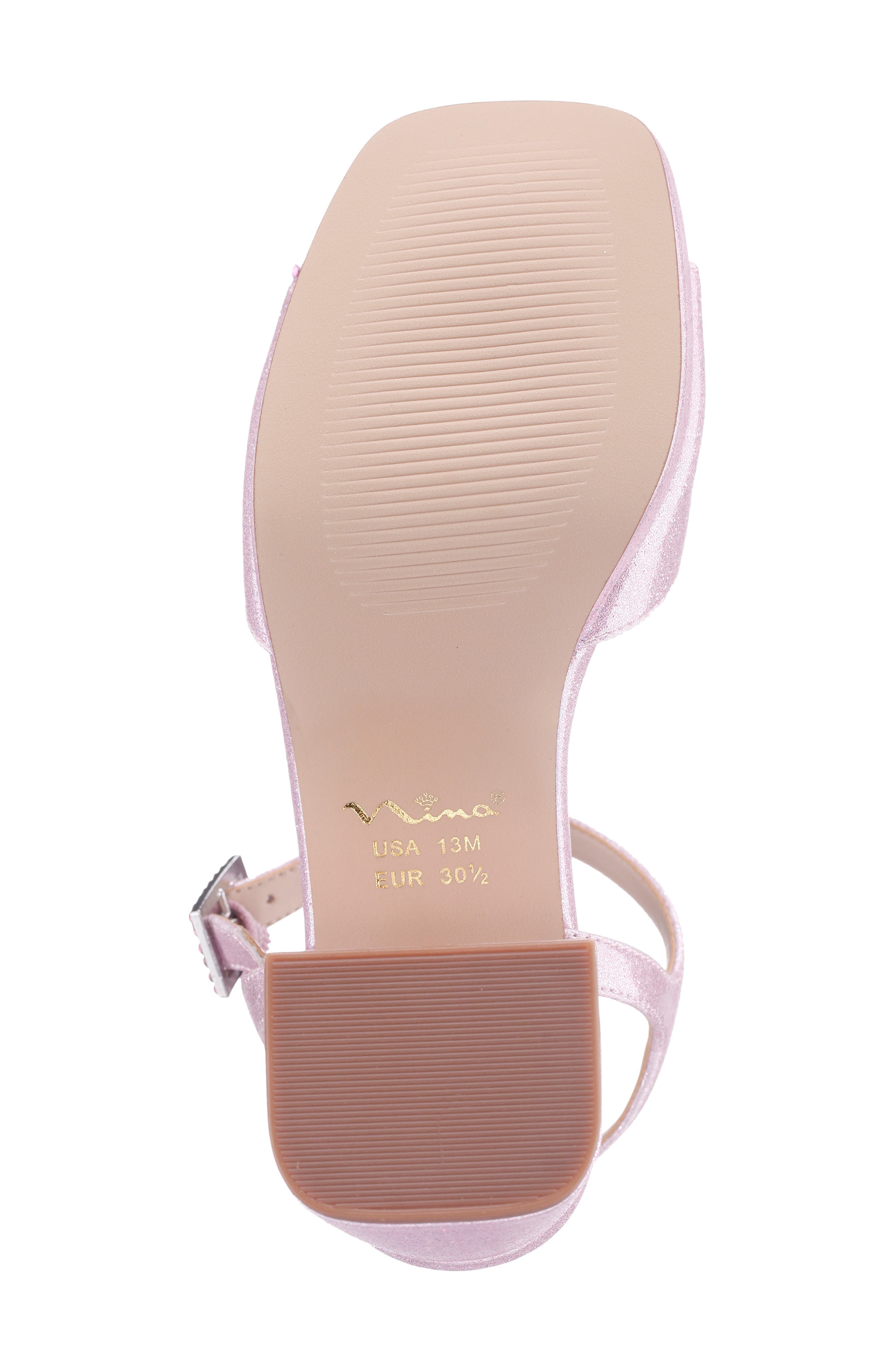 Nina Kids' Aiza Ankle Strap Platform Sandal, Alternate, color, Pink Shimmer