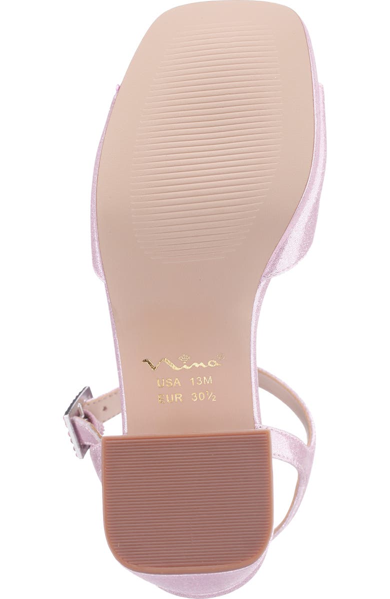 Nina Kids' Aiza Ankle Strap Platform Sandal, Alternate, color, Pink Shimmer