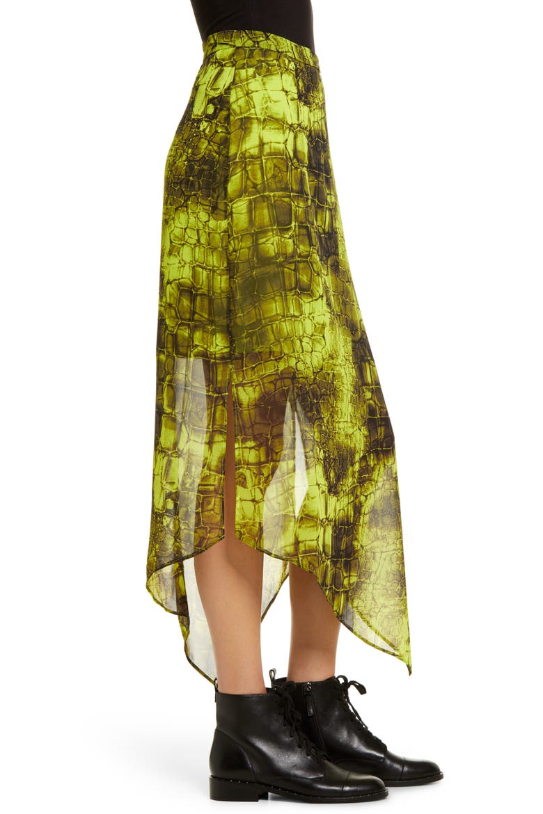 Rhea Mirus Asymmetrical Skirt, Alternate, color, LIME GREEN