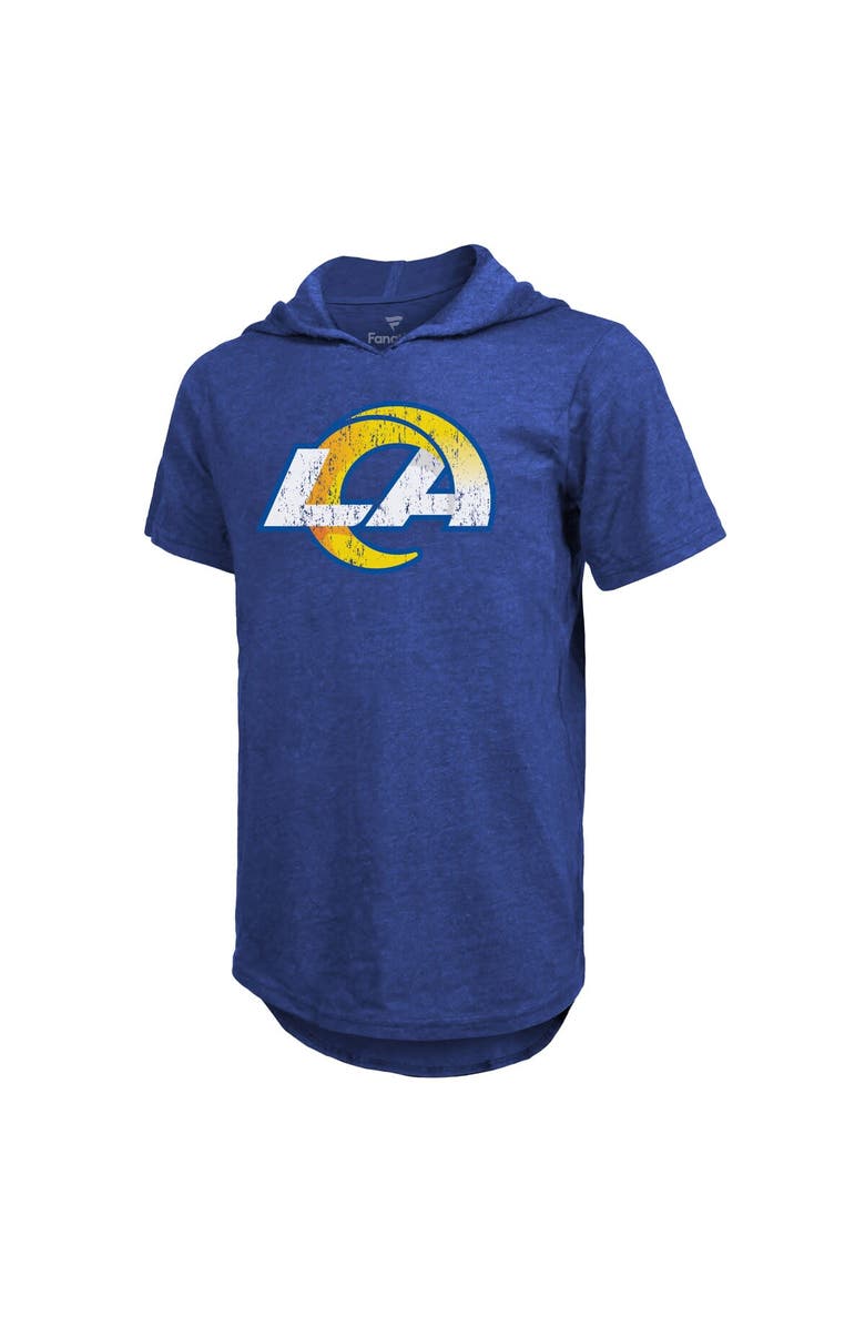 Majestic Threads Men's Fanatics Branded Matthew Stafford Royal Los Angeles Rams Player Name & Number Hoodie T-Shirt, Alternate, color, 