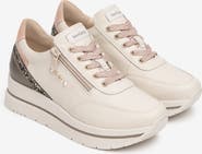 NeroGiardini Platform Mixed Media Sneaker