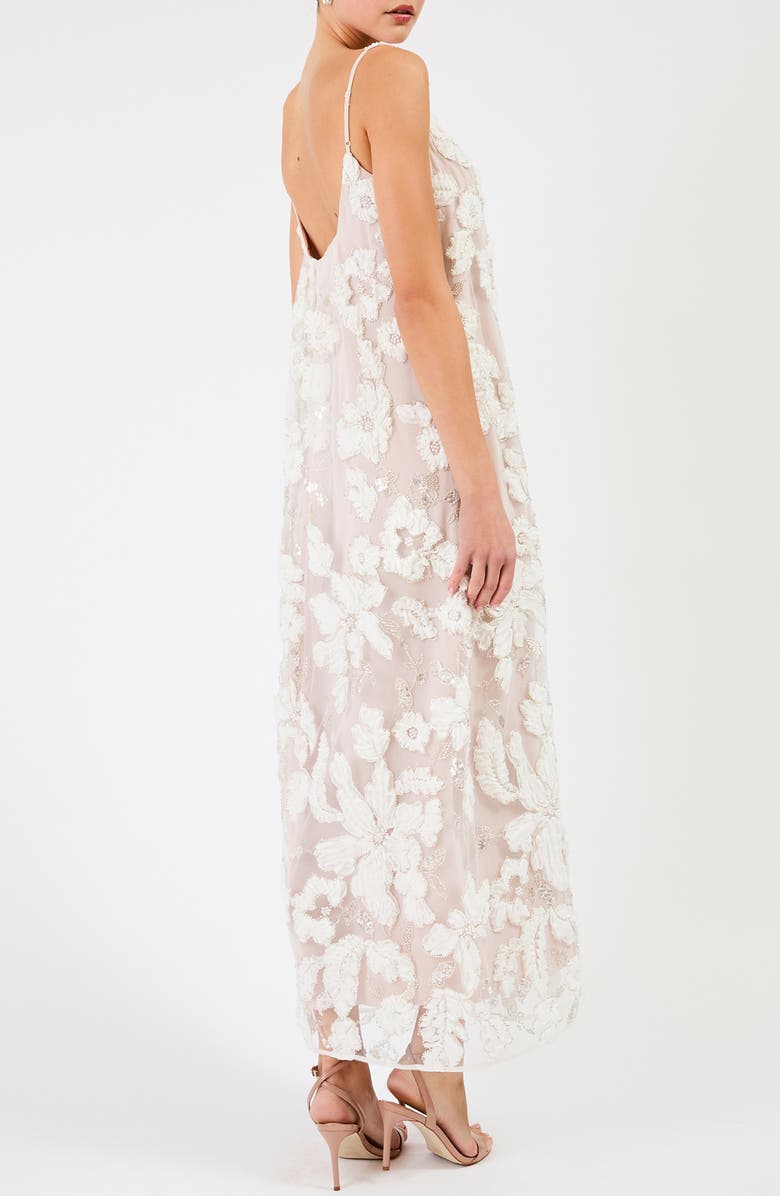 HELSI Adina Floral Embroidered Slipdress, Alternate, color, Off White