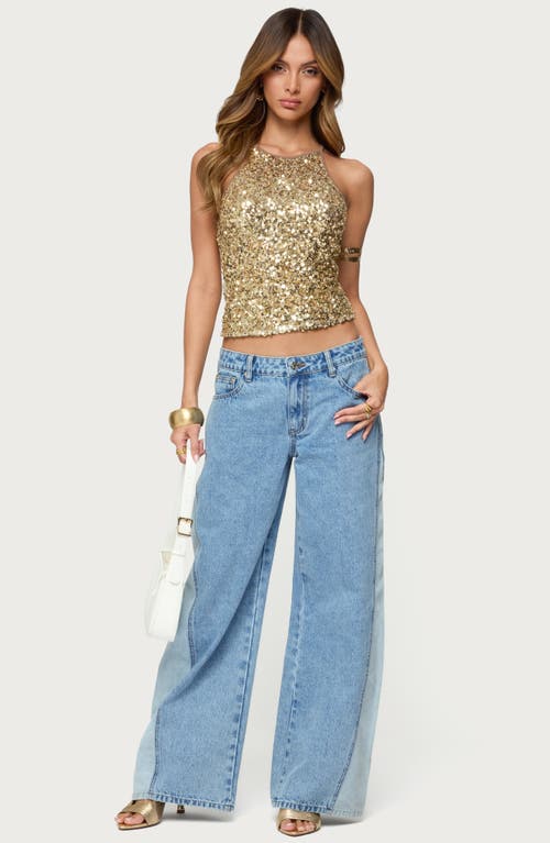 Edikted Pasha Sequin Camisole In Gold