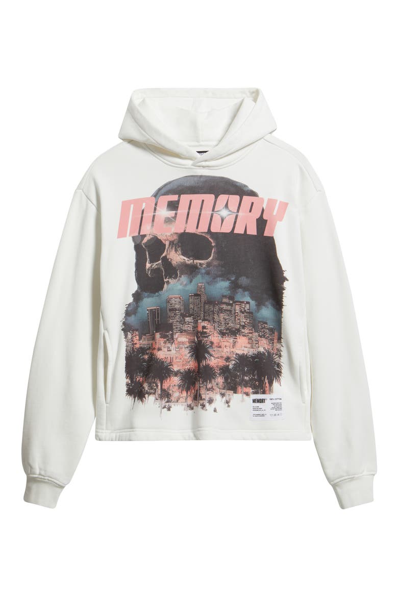 LA Reaper Oversized Cotton Graphic Hoodie, Alternate, color, ANTIQUE WHITE
