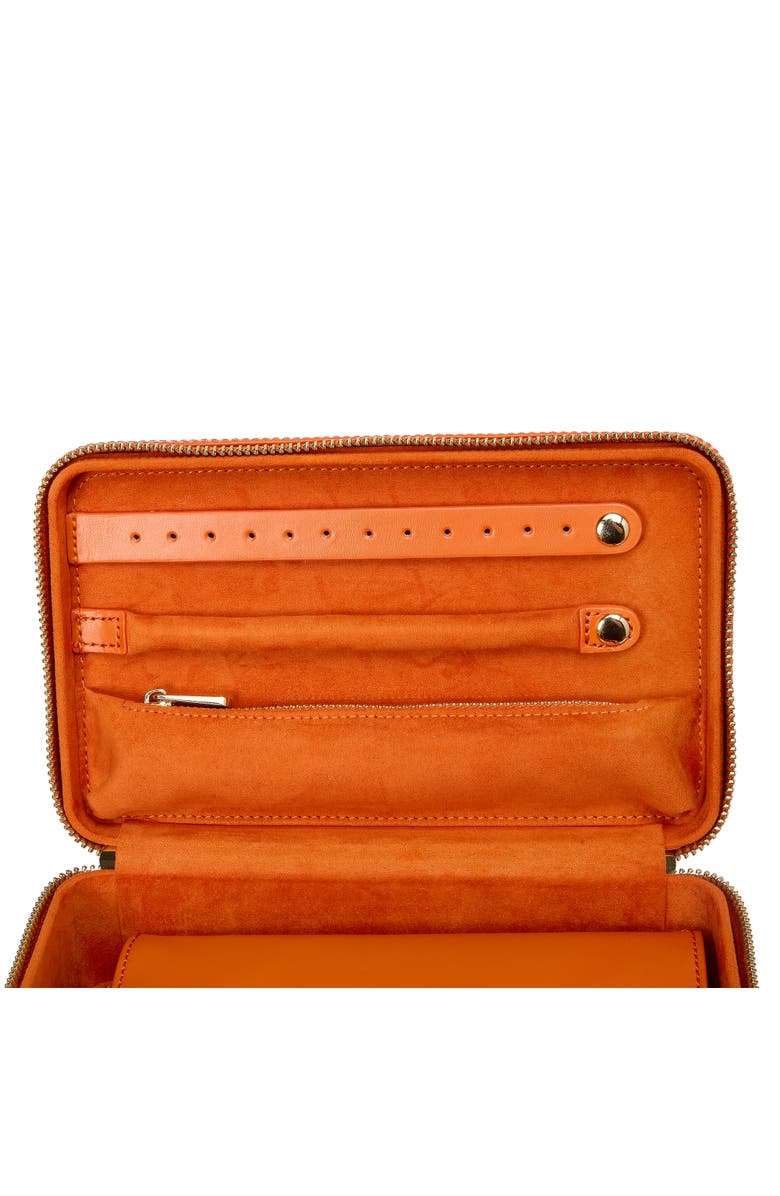 WOLF Maria Medium Zip Jewelry Case, Alternate, color, Tangerine