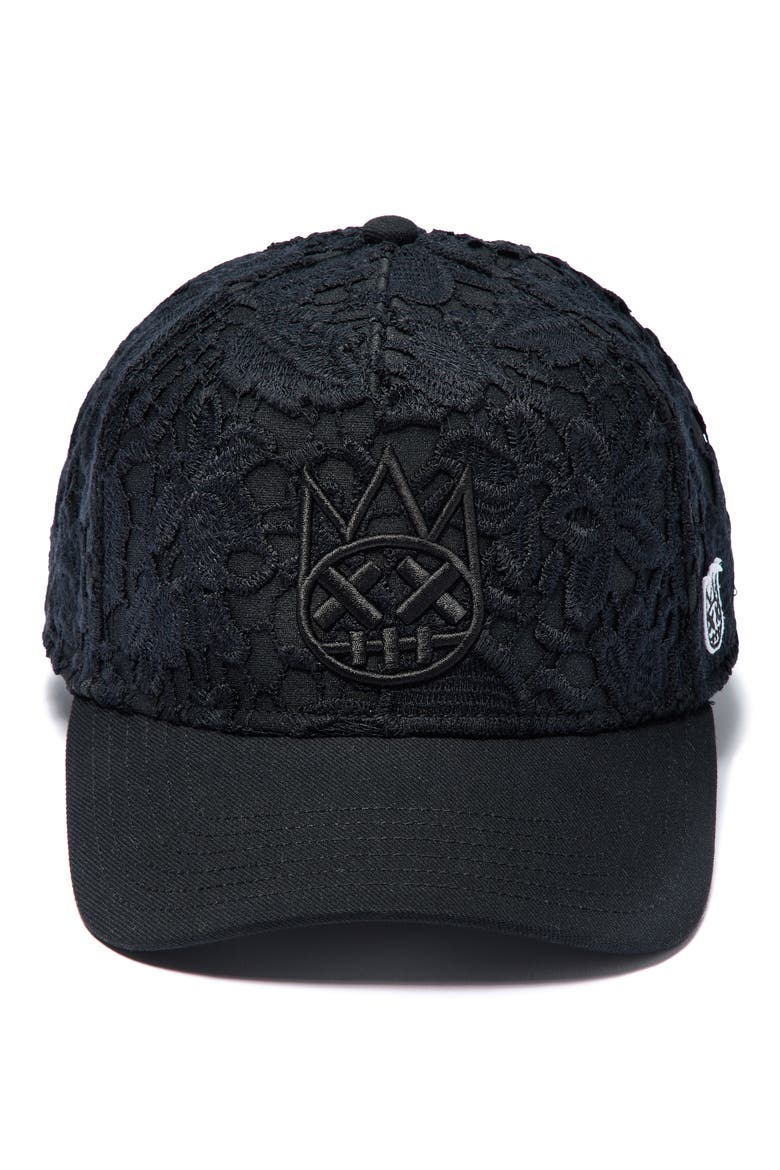 Shimuchan Logo Embroidered A-Frame Trucker Hat, Alternate, color, BLACK