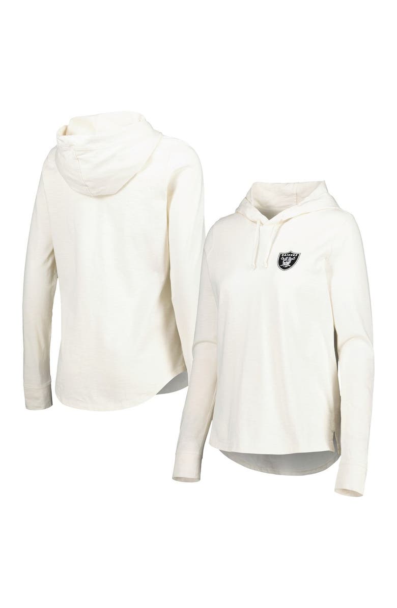 Tommy Bahama Women's Tommy Bahama Cream Las Vegas Raiders Ashby Isles Jersey Pullover Hoodie, Main, color, Cream